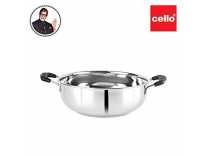 Cello Steelox Induction Compatible Stainless Steel Kadhai 3 LTR Rs.699