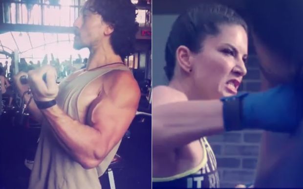 Sunny Leone & Tiger Shroff Sweat It Out In Their Unique Ways, Check Out Videos!