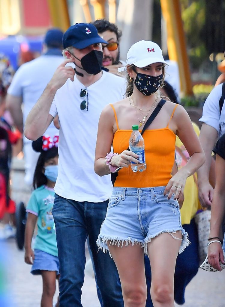 Lily James Candids At Disneyland In Anaheim