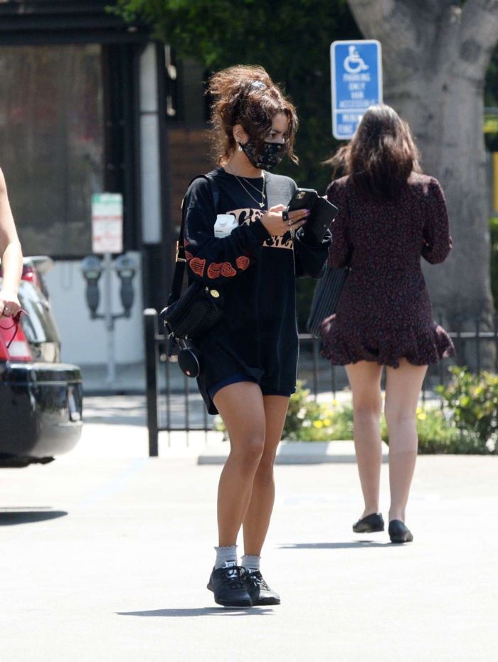 Vanessa Hudgens Candids While Leaving A Gym In Los Angeles