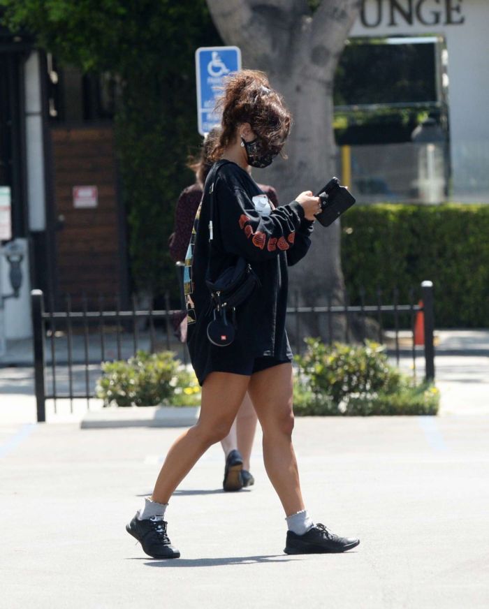 Vanessa Hudgens Candids While Leaving A Gym In Los Angeles