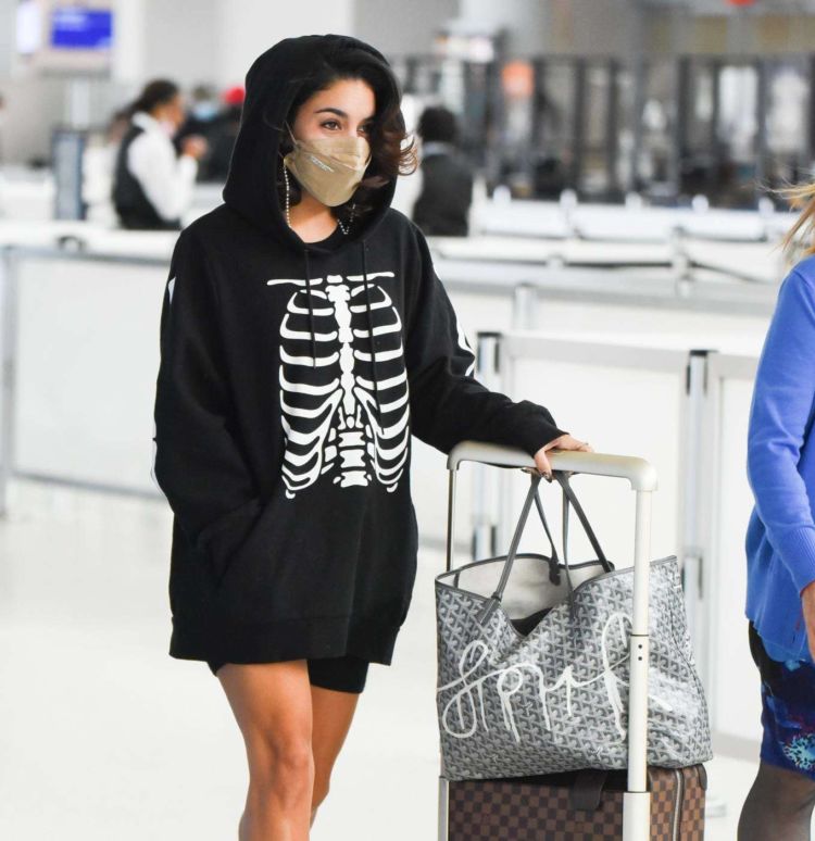 Vanessa Hudgens Arrives At JFK Airport In New York