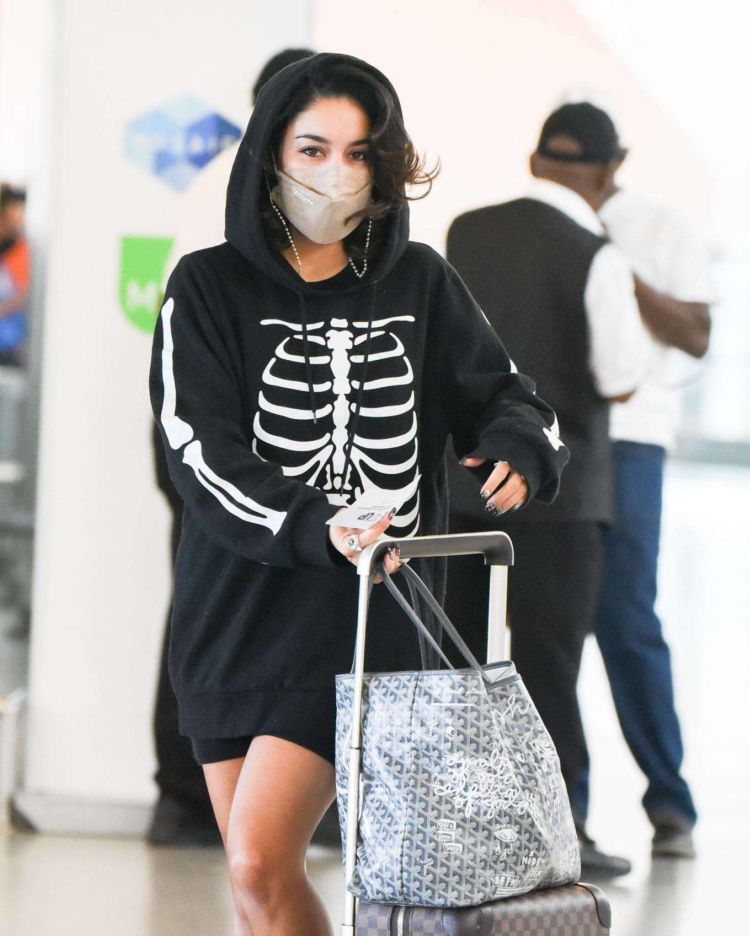 Vanessa Hudgens Arrives At JFK Airport In New York