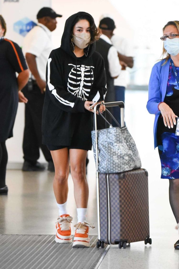 Vanessa Hudgens Arrives At JFK Airport In New York