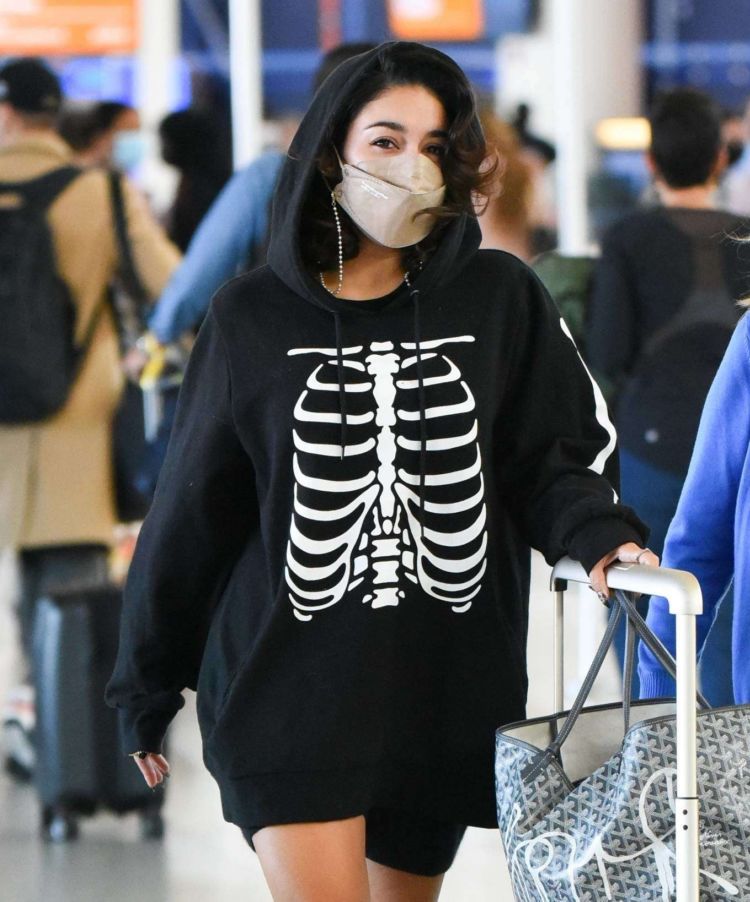 Vanessa Hudgens Arrives At JFK Airport In New York
