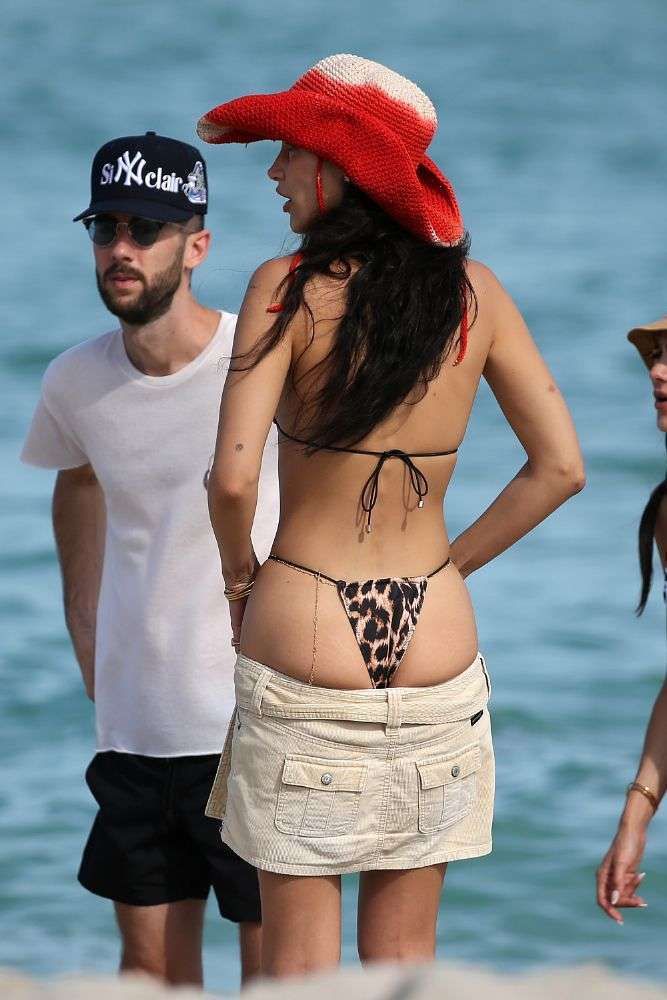 Bella Hadid Vacationing In A Bikini At A Beach In Miami