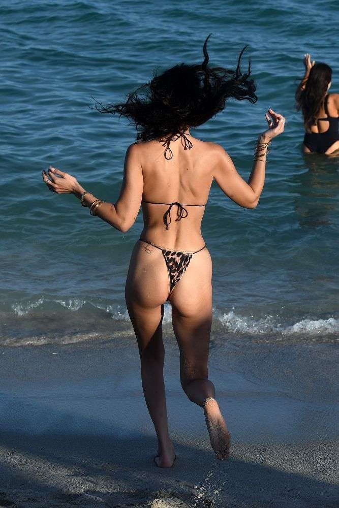Bella Hadid Vacationing In A Bikini At A Beach In Miami