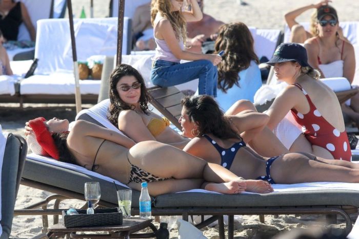 Bella Hadid Vacationing In A Bikini At A Beach In Miami
