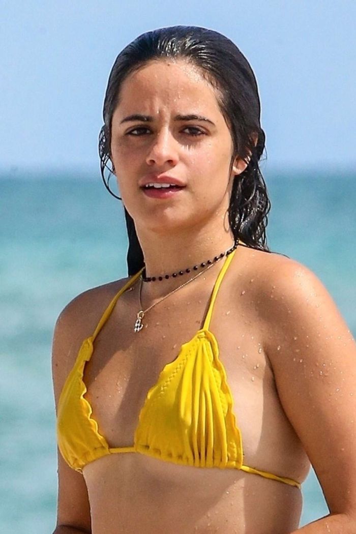 Camila Cabello Makes A Splash In A Mustard Bikini At A Beach In Miami