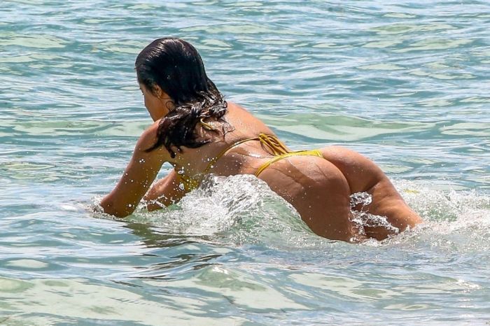 Camila Cabello Makes A Splash In A Mustard Bikini At A Beach In Miami