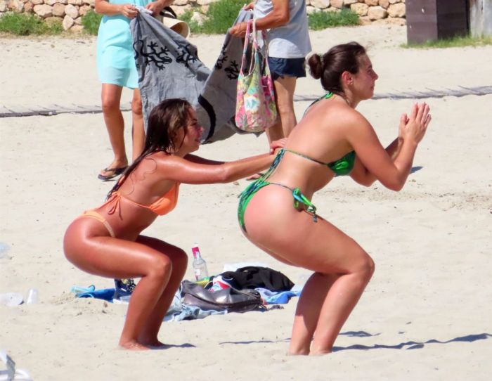Francesca Allen, Georgia Steel And Elma Pazar Vacationing In Bikini Out In Ibiza