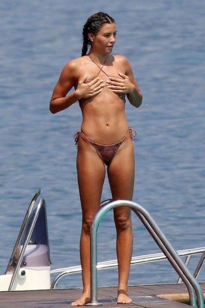 Philine Roepstorff Having Fun In A Bikini On A Yacht In Tremezzo
