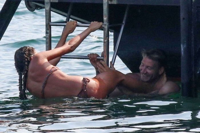 Philine Roepstorff Having Fun In A Bikini On A Yacht In Tremezzo