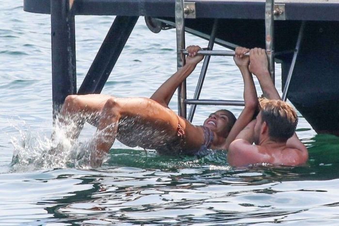 Philine Roepstorff Having Fun In A Bikini On A Yacht In Tremezzo