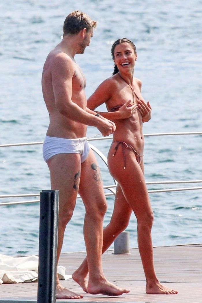 Philine Roepstorff Having Fun In A Bikini On A Yacht In Tremezzo