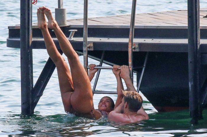 Philine Roepstorff Having Fun In A Bikini On A Yacht In Tremezzo