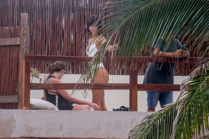 Rachel Cook Candids In A Swimsuit At The Beach In Tulum