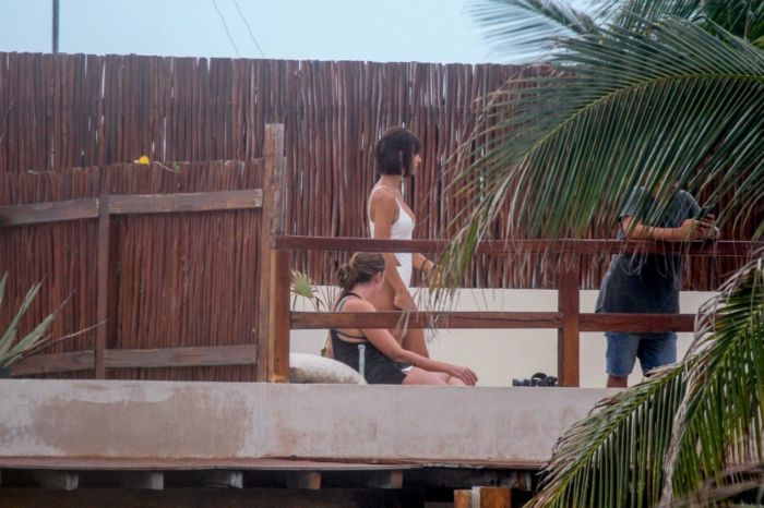 Rachel Cook Candids In A Swimsuit At The Beach In Tulum